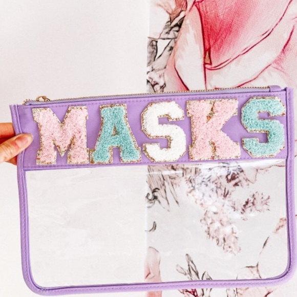 Purple Monogram Gold Glitter Chenille Letter Patch - Picture 6 of 6